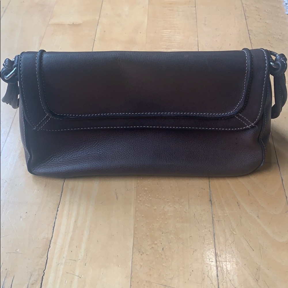 FOSSIL Brown Leather Shoulder Purse - Picture 3 of 14